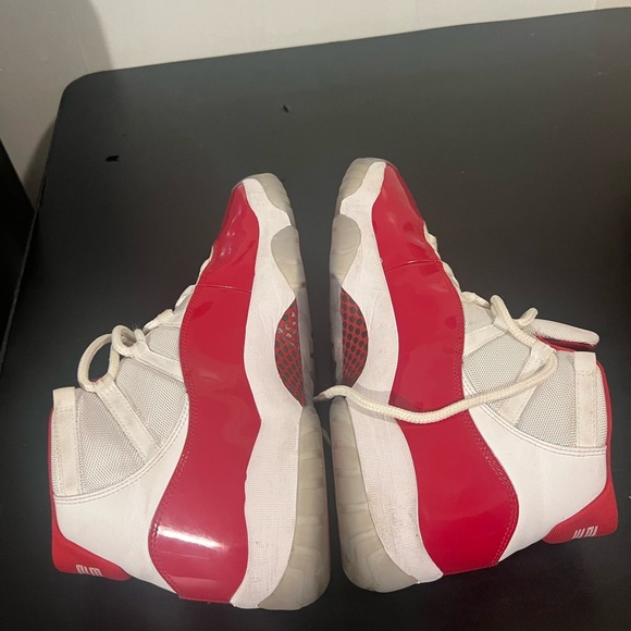 Jordan 11 Retro Men's Athletic Shoes - Red and White - Picture 2 of 7